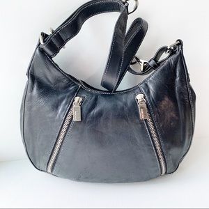 Perlina Leather Hobo Bag